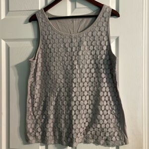 Lace front cotton tank